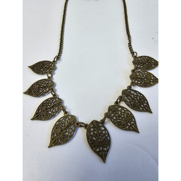 NWT Paparazzi Leaf Earring Necklace Set Fashion Jewelry for Fall Boho - Picture 2 of 11
